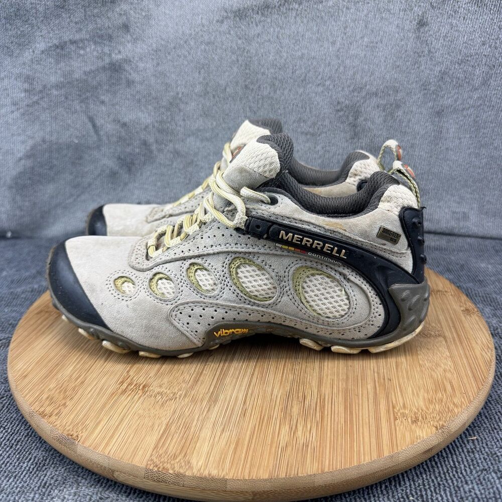 Merrell Chameleon Gore-Tex XCR Shoes Womens Size 7 Beige Hiking Sneakers 83610